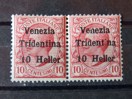 ITALIA Terre Redente -1918- "Leoni" H.10 Su 10 Varietà MNH** (descrizione) - Trento & Trieste