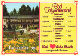 BURGENLAND, BAD TATZMANNSDORF, ARCHITECTURE, PARK, HOTEL, SPA, FOUNTAIN, STATUE, GERMANY, POSTCARD - Burgenland