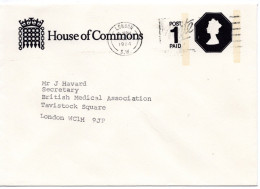 73961 - Grossbritannien - 1984 - "1st" Machin GAUmschlag Als OrtsBf "House Of Commons" LONDON - ... - Lettres & Documents