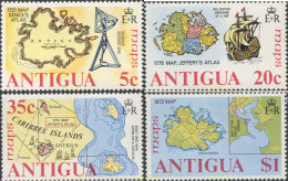 282728 MNH ANTIGUA 1975 MAPAS ANTIGUOS DE ANTIGUA - Other & Unclassified