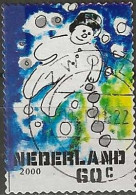 NETHERLANDS 2000 Christmas - 60c. - Snowman Flying FU - Used Stamps