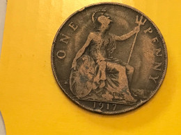 Münze Münzen Umlaufmünze Großbritannien 1 Penny 1917 - D. 1 Penny