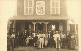 Aulnay Sous Bois * Carte Photo * A L'Ermitage E. PUPIL Vins Liqueurs Bière De La Meuse * Commerce * Villageois - Aulnay Sous Bois