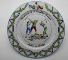 Assiette Bicentenaire Révolution Française Abolition Des Privilèges En Porcelaine Apilco Styliste Bernadette Frappier - Platos