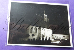 Cordes Eglise Dans La Nuit/  Frasnes Lez Anvaing Carte Photo 1975 - Frasnes-lez-Anvaing