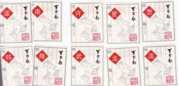 China Set 10 Different Matchbox Labels, Painting, Country - Boites D'allumettes - Etiquettes