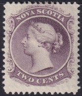 Nova Scotia 1860 Sc 9a  MH* Yellowish Paper - Nuevos