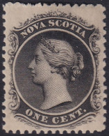 Nova Scotia 1860 Sc 8  MH* Yellowish Paper - Unused Stamps