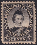 New Brunswick 1860 Sc 11  MH* Heavy Hinge - Unused Stamps