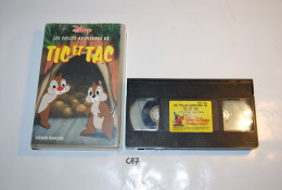 CA7 K7 - Cassette Vidéo VHS - LA FOLLE AVENTURE DE TIC ET TAC - Enfants & Famille