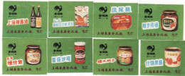 China Set 10 Different Matchbox Labels, Foodstuffs, Can, The Cock - Boites D'allumettes - Etiquettes