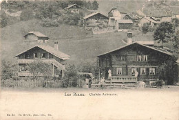 Château-d'Oex Les Riaux Chalets Auberson 1910 Animée - Château-d'Œx