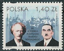 Poland Stamps MNH ZC.3629: Treaty Of Versailles 80 Y. - Nuevos