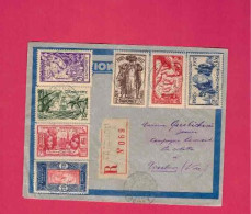 Lettre Recommandée Pour La France - YT N° 77 Et 103 à 108 - Exposition Internationale De Paris - Storia Postale