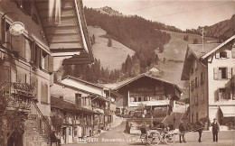 Rossinières La Place Rossinière Attelage Cheval Calèche 1923 - Rossinière