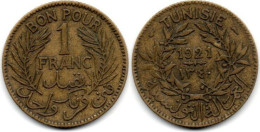 MA 30017 / Tunisie - Tunisia - Tunesien 1 Franc 1921 TTB - Tunesien