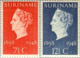 Suriname 1948 Jubileum Wilhelmina - NVPH 274-275 Postfris/MNH/**  - Suriname ... - 1975