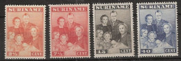 Suriname 1943 Koninklijke Familie NVPH 206-209 (Yvert Tellier 199) - Postfris/MNH/** - Suriname ... - 1975