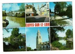 Cpm CLOYES SUR LE LOIR Multi Vues Pont Moulin Square émile Zola église éd Valoire F 18 615 - Cloyes-sur-le-Loir