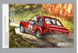 Ford Escort RS1800 -  50 Years Of The World Rally Championship  - Jersey PHQ Postcard - Rallyes