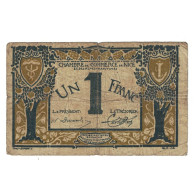 France, Nice, 1 Franc, 1919, TB, Pirot:91-5 - Handelskammer