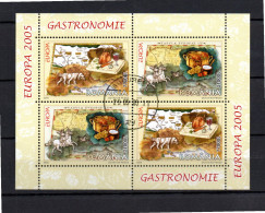 Romania 2005 Set Europe/CEPT/Food/Gastronomic Stamps (Michel Block 355) Nice Used - Usati