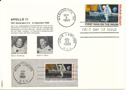 USA FDC 20-7-1969 Apollo 11 Moonlanding With Cachet - 1961-1970