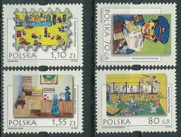 Poland Stamps MNH ZC.3710-13: Post Office In The Eyes Of Children - Nuevos