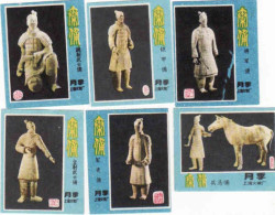 China Set 6 Different Matchbox Labels, The Terracotta Army - Boites D'allumettes - Etiquettes