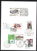 Large Card Various Stamps World Cup Soccer FDC Cancel - Otros & Sin Clasificación