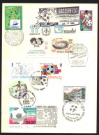 Large Card Various Stamps World Cup Soccer FDC Cancel - Autres & Non Classés