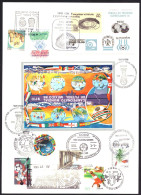 Large Card Various Stamps World Cup Soccer FDC Cancel - Otros & Sin Clasificación