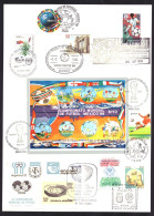 Large Card Various Stamps World Cup Soccer FDC Cancel - Otros & Sin Clasificación