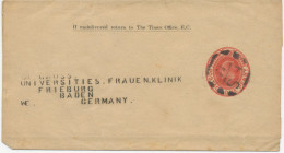 GB 190?, EVII 1d Scarlet Stamped To Order Wrapper (The Times) With Extremely Rare Barred Cancel "FS / M" ("M" = Morning - Lettres & Documents