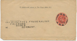 GB 190?, EVII 1d Scarlet Stamped To Order Wrapper (The Times) With Extremely Rare Barred Cancel "FS / M" ("M" = Morning - Storia Postale