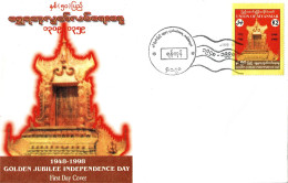 MYANMAR 1998 Mi 340 50th ANNIVERSARY OF INDEPENDENCE FDC - Myanmar (Birmanie 1948-...)