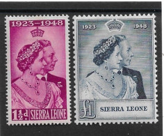 SIERRA LEONE 1948 SILVER WEDDING SET MOUNTED MINT Cat £20 - Sierra Leone (...-1960)