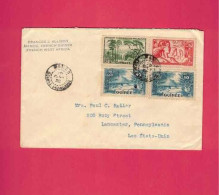 Lettre De 1938 Pour Les EUAN - YT N° 123, 129 X 2 Et 137 - Exposition Internationale De Paris - Briefe U. Dokumente