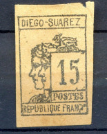 150124  COLONIES FRANCE DIEGO SUAREZ  N° 8  Réimpression Ancienne Sans Gomme - Unused Stamps