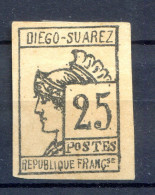 150124  COLONIES FRANCE DIEGO SUAREZ  N° 9  Réimpression Ancienne Sans Gomme - Ungebraucht