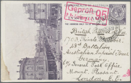 South Australia - Postal Stationery: 1908/1917, 1d Black QV Postcard Scenic Issu - Altri & Non Classificati