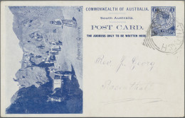 South Australia - Postal Stationery: 1908, 1d Dark Blue QV Postcard Scenic Issue - Other & Unclassified