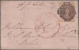 Tasmania: 1867, 6d Reddish Mauve, Tied By Mute Killer To Cover Addressed For Rut - Storia Postale