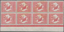 Australia: 1913, Roo 1d, A Right Margin Block Of 8 (2x4), Watermark Inverted, Tw - Nuovi