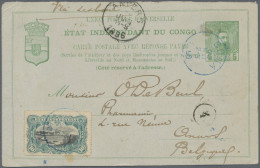 Belgian Congo  - Postal Stationery: 1895/1896, Two Uprated Cards Form Boma To An - Altri & Non Classificati