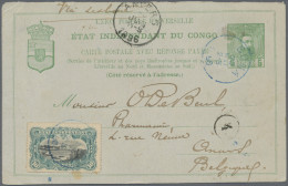 Belgian Congo  - Postal Stationery: 1895/1896, Two Uprated Cards Form Boma To An - Otros & Sin Clasificación