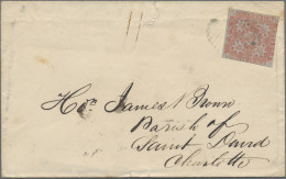 New Brunswick: 1851, 3d. Bright Red, Cut Into To Good Margins, Oblit. By Faint O - Cartas & Documentos