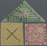 New Brunswick: 1851 6d. Yellow On Blue Paper, Used With Manuscript Cancellation, - Cartas & Documentos