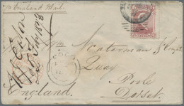 Newfoundland: 1873, Winter Mail, Victoria 6d. Rose On Cover From "FOGO FE 26 187 - 1857-1861