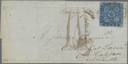 Nova Scotia: 1853, 3d. Deep Blue, Intense Colour And Good Margins All Around, Si - Covers & Documents